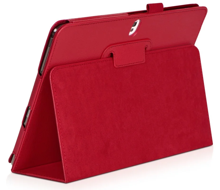 Чехол для Samsung Galaxy Tab Pro 10,1 SM-T520 T525 T521, Роскошный чехол для планшета, кожаный чехол для задней панели, чехол P600 P605 - Цвет: Красный