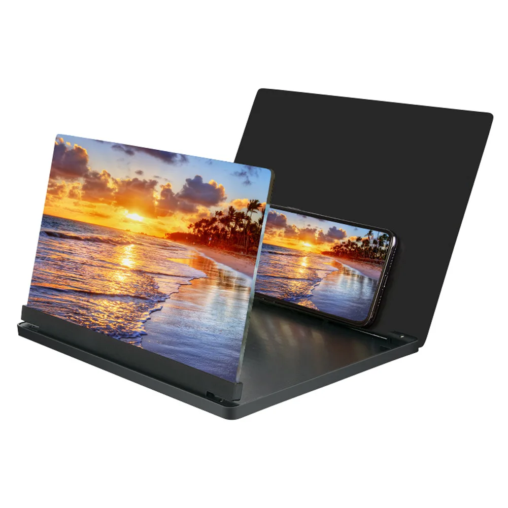 

12 Inch 3D Screen Magnifier Cell Phone Foldable Screen Enlarger Video Movie Amplifier Holder Stand WWO66