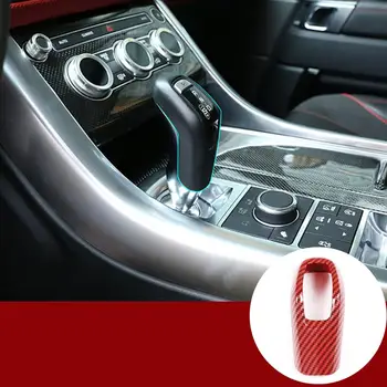 

Car Interior Accessories For Range Rover Sport 2014-2017 For Jaguar E-PACE 2018 2019 Red Carbon Fiber Gear Shift Head Cover Trim