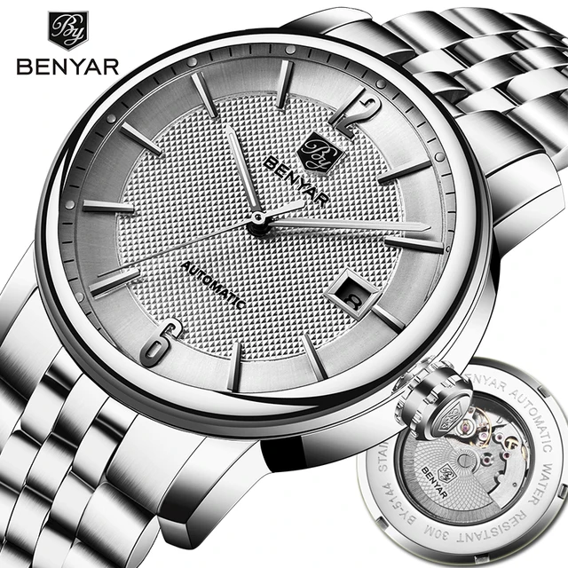 BENYAR mechanical Men's watches top luxury brand wristwatch men fashion sport watch men steel waterproof clock Relogio Masculino 1