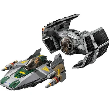

In stock Titanium Fighter VS A-Wing Fighter 75150 05030 Titanium Fighter Star Wars Building Blocks Bricks Lepining Toys