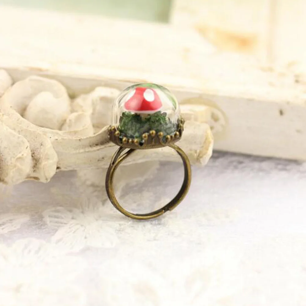 Прозрачное стеклянное кольцо гриб кольцо Bijoux романтическое кольцо для подруги обручальный подарок