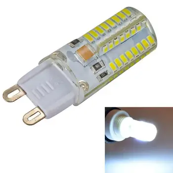 

SOLLED HOSSEN 6pcs 5W G9 3014SMD 64-LED Energy Saving White Light Bulb Crystal Capsule Spotlight Lamps 110V