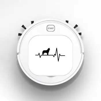 

Smart Sweeper Robot House Durable Power Floor Cleaning Robots Vacuum Cleaner 1800pa Heart Beat Line Dog Siberian Husky Bulldog