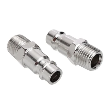 

1/4 inch BSP Connector Air Line Hose Fittings Adapter Nickel plating iron
