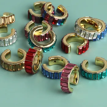 

JURAN 2020 New Fashion Ear Cuff Bohemia Handmade C Shaped CZ Rhinestone Small Earcuffs Clip Earrings For Women Wedding Jewelry