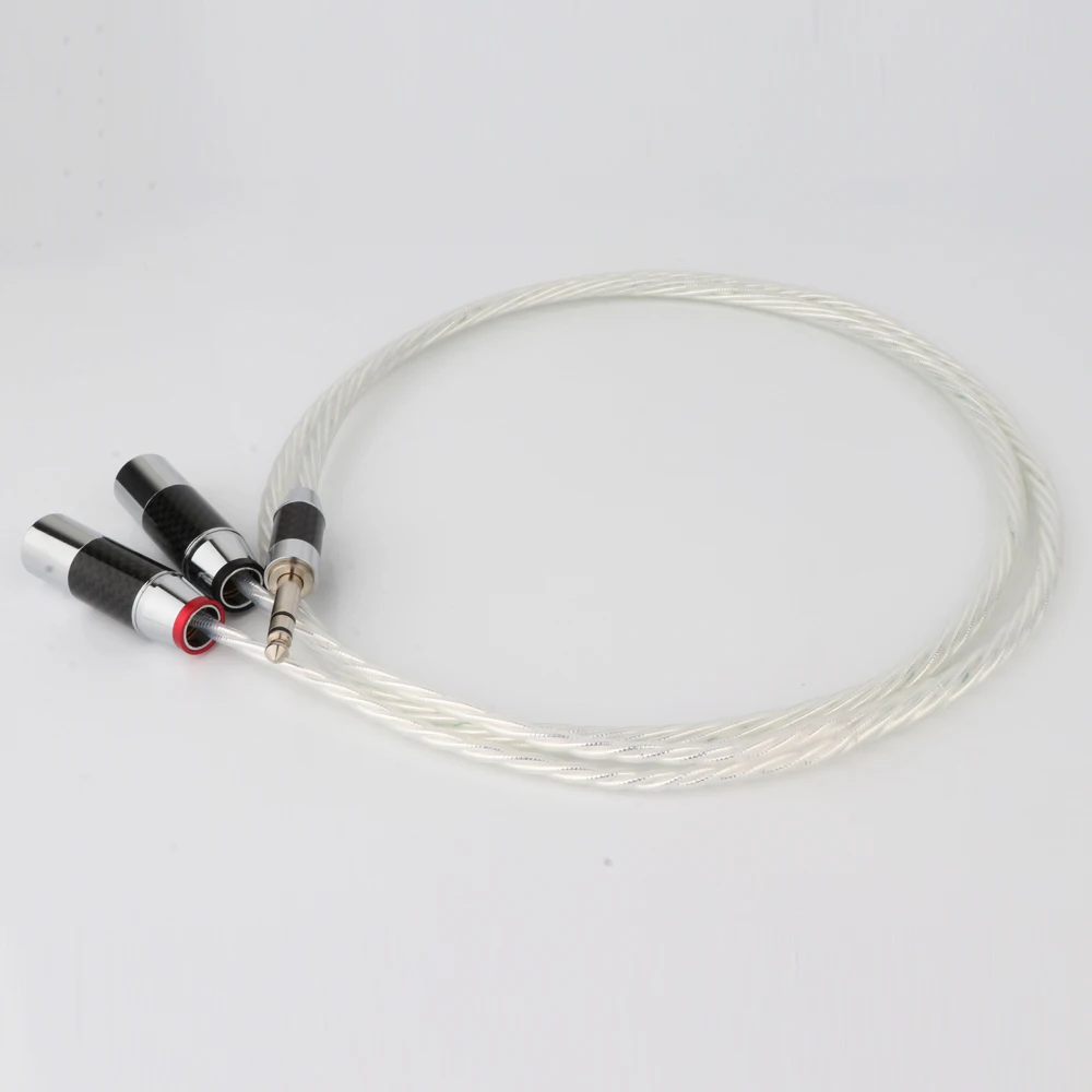 HIFI 6 Kerne OCC Kupfer versilbert 6,35 mm auf Dual 2x 3 Pin Stecker XLR/RCA Stecker – Detail 7
