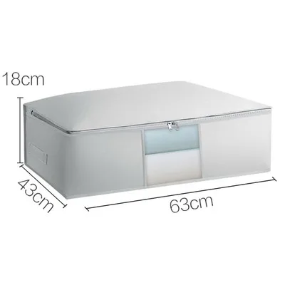 Veľký držiak na tašku pod posteľ, organizér na úložný priestor na oblečenie pre domácnosť, skladací organizér na šatník, vankúš, prikrývka