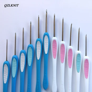 

QZLKNIT Hand grinding stainless steel Crochet Woven non stick wire Fine crochet hook 0.6-4.0mm DIY yarn knitting tool accessorie