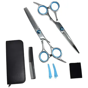 

6pcs Hair Scissors Professional Hair Cutting Scissors Shears Set Hairdressing Scissors Barber Shear for Barber Salon
