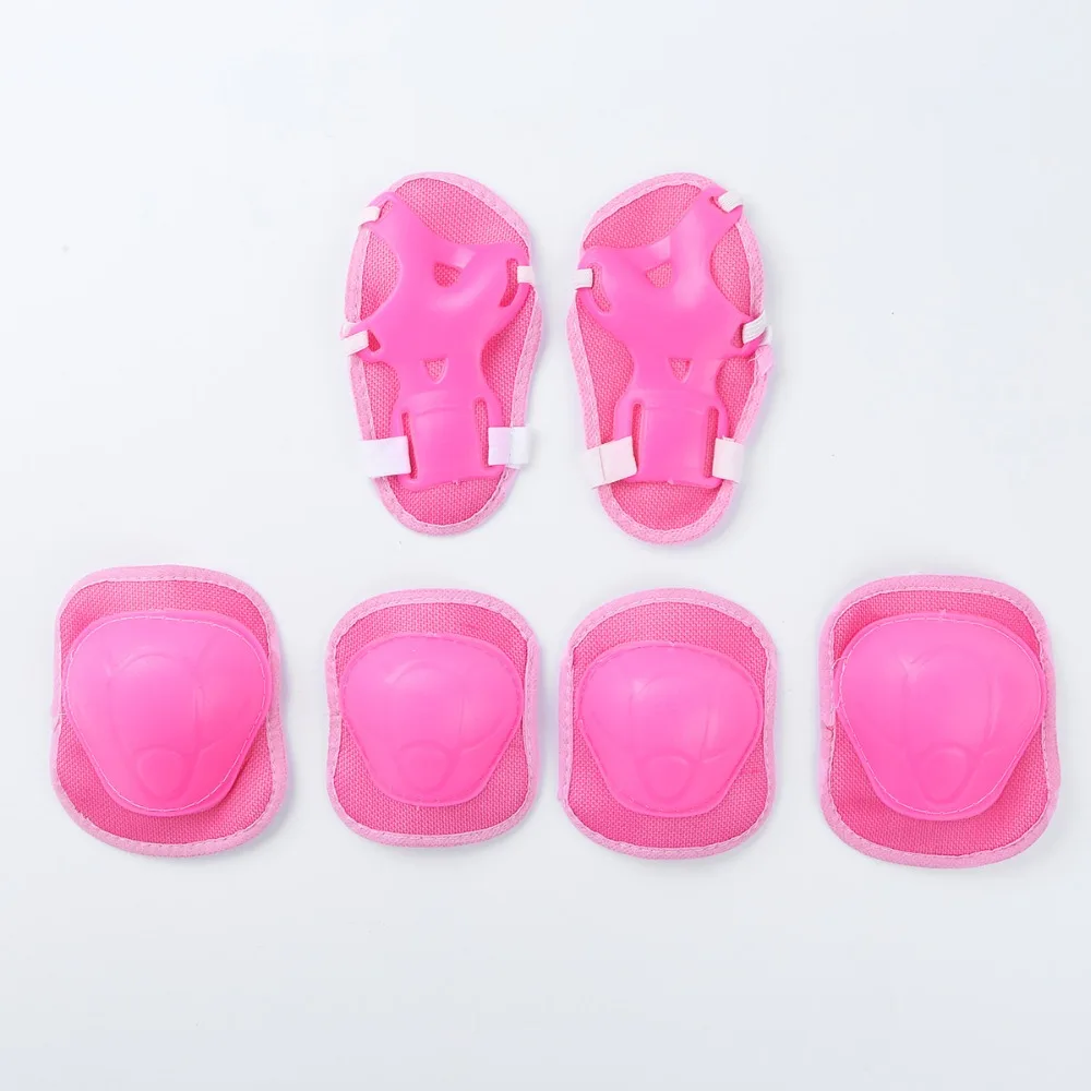 7Pcs Kids Bicycle Helmet Protective Gear Outfit Knee Wrist Guard Elbow Pad Set for Scooter Skateboard Roller Skating Cycling