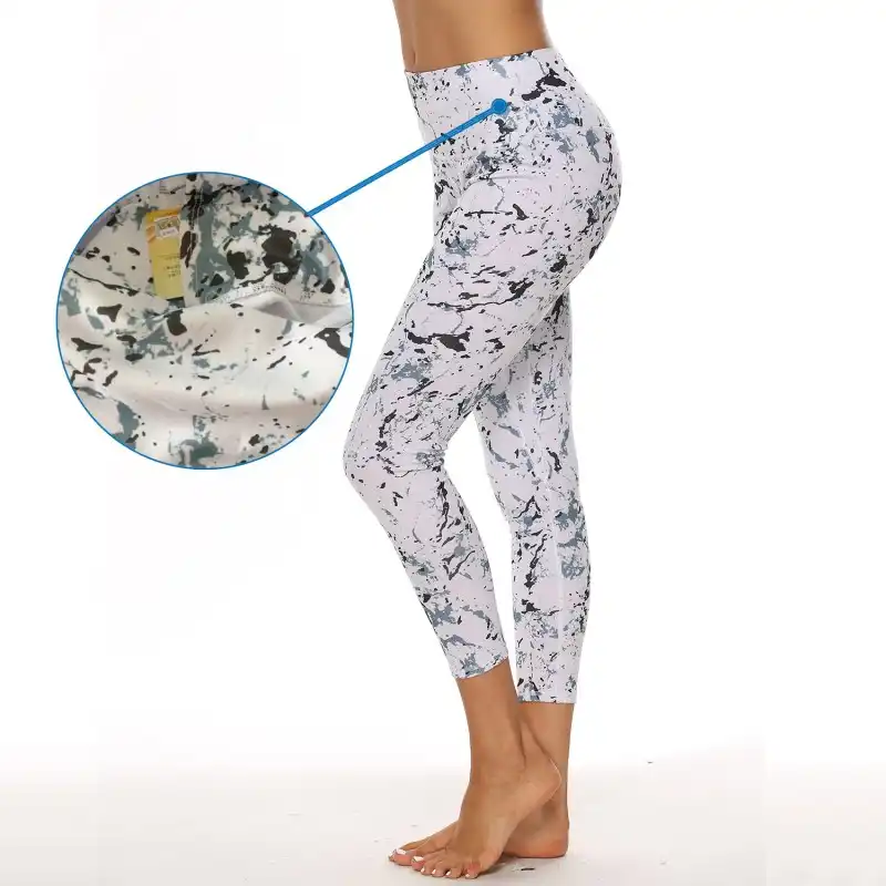marble print workout leggings