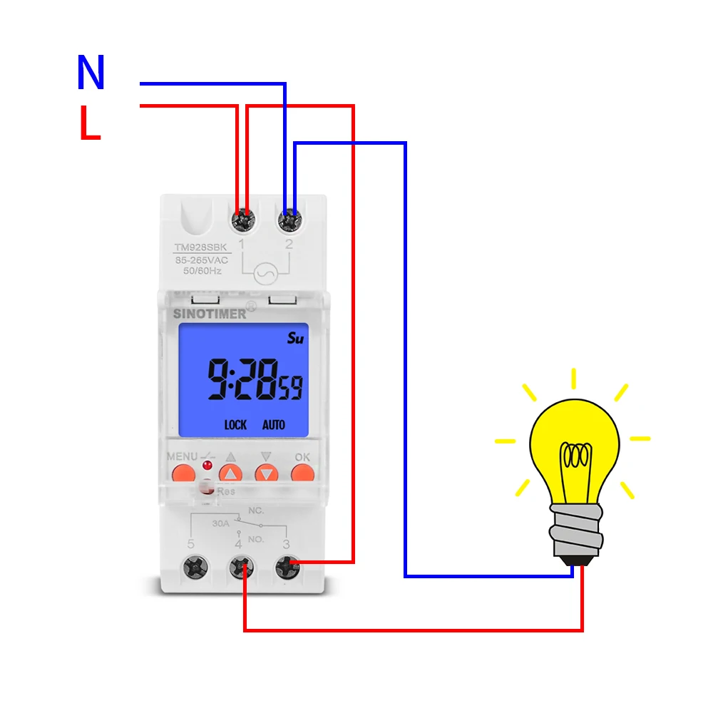 doméstico hd display lcd tempo relé módulo