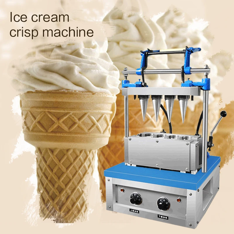 220V/2400W Stainless steel multi-head ice cream crispy machine Commercial automatic shedding ice cream egg tray machine