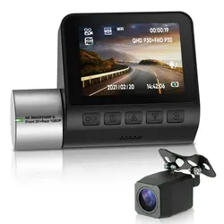 V50 grabadora de vídeo cámara de salpicadero G Sensor Wifi cámara de salpicadero era doble lente de la Cámara de salpicadero del coche DVR 24H aparcamiento cámara frontal y trasera