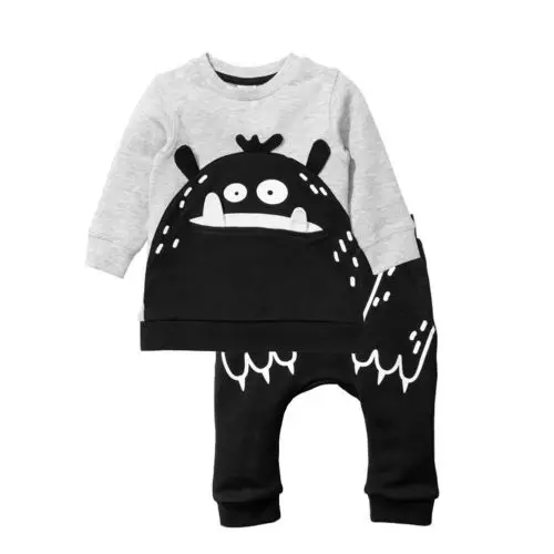 

Cute Monster Infant Toddler Baby Girl Clothes Set Carton Totoro Sweatshirt Tops T Shirt Pants Legging Winter Autumn kids Clothes