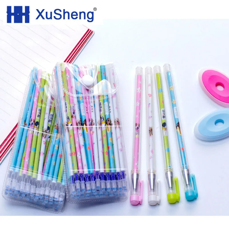 

Cartoon Erasable Gel Pen 0.5mm Erasable Pen Refill Rods Blue Black Ink Washable Handle For School Stationery Office Writing