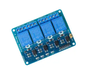 

Yqwsyxl New Original 4 Four Channel Relay Module DC 5V + Optocoupler for Arduino PIC ARM AVR DSP Repair replacement