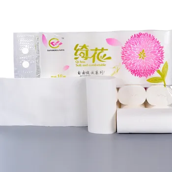 

10 Rolls Clean Toilet Tissue Solid Paper Napkin Serviettes 4 Ply Fold Paper Tissues Prevent Flu Soft Strong New Fold Paper #3