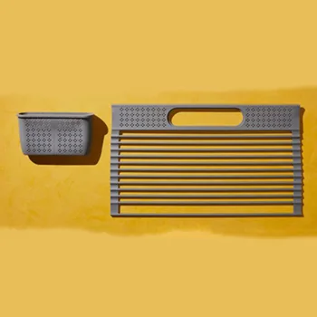 

Dish Drying Rack Kitchen Sink Durable Practical Home Stainless Steel Draining Multifunction Restaurant Foldable Bathroom Hotel