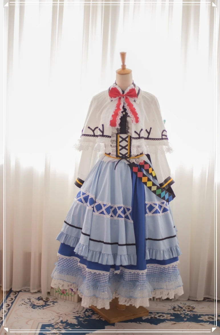 

Hot Game Touhou Project Hinanai Tenshi Cosplay Costumes Beautiful Fairy Lolita Dress Female Role Play Prop Clothing Custom-Make