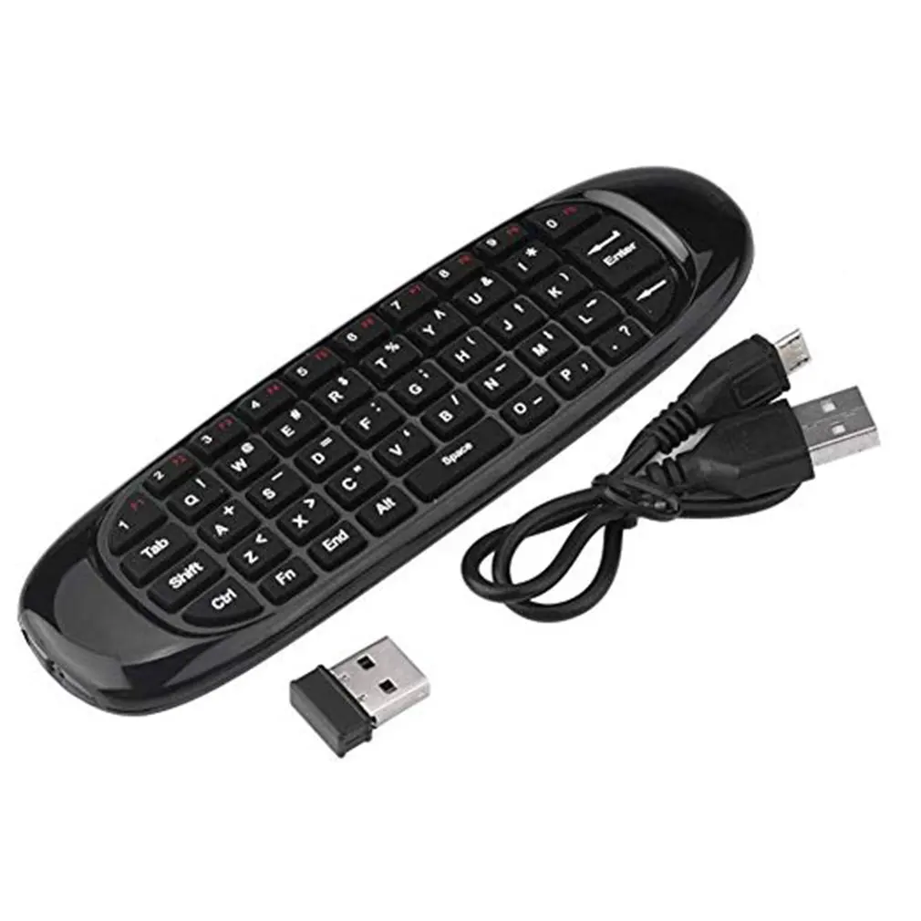 

C120 Multi-Language 2.4G Air Mouse Wireless Keyboard Motion Sense IR Learning Remote Control USB Receiver for Smart TV BOX