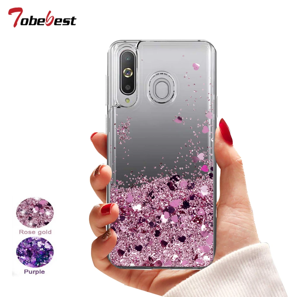 Для Samsung A8S Чехлы Блестящий Жидкий чехол для Galaxy A50S A30S A6S силиконовый динамический