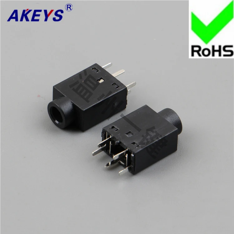 

10 pcs PJ-358 power socket 3.5 headphone socket 5 foot socket 1 fixed foot 3.5MM socket base