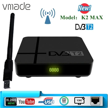 

Vmade DVB T2 K2 MAX box HD 1080P terrestrial receiver DVB T2 TV Tuner decoder DVB T2 H.265 with USB Wifi support dobly AC-3
