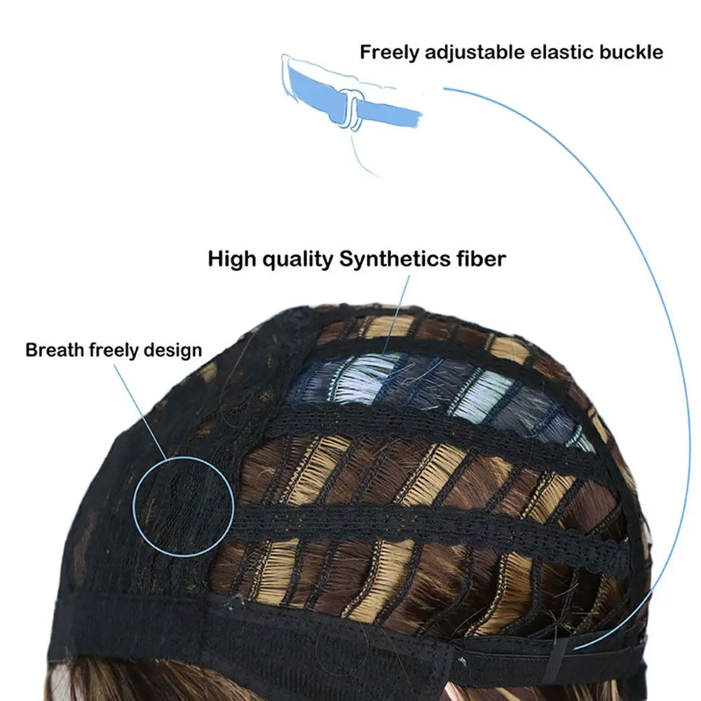 Online QQXCAIW corto recto Cosplay peluca hombre negro alta temperatura 100% pelucas de pelo sintético de fibra