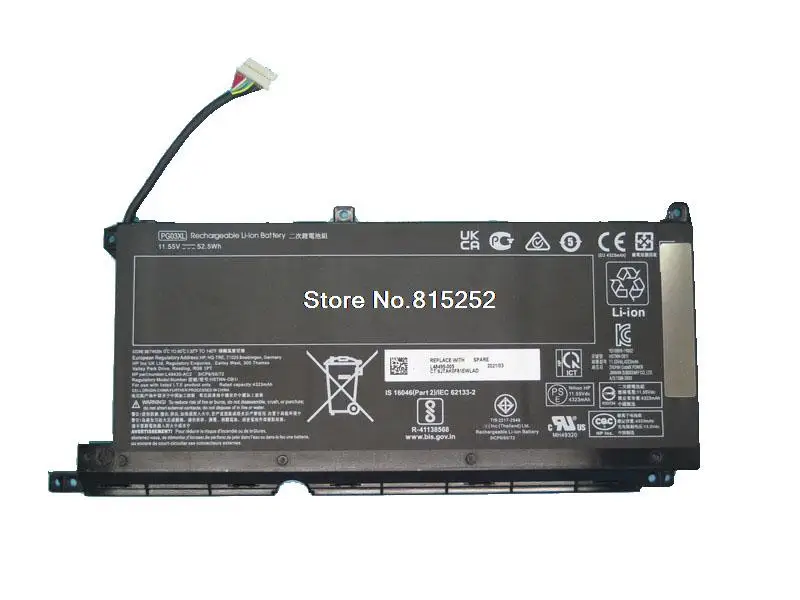 lezing Omleiden Hou op Laptop Batterij Voor Hp Pavilion 15 DK0000 15 DK0055WM 15 DK0056NR TPN C141  PG03XL L48495 005 11.55V 52.5WH|Laptop Batterijen| - AliExpress