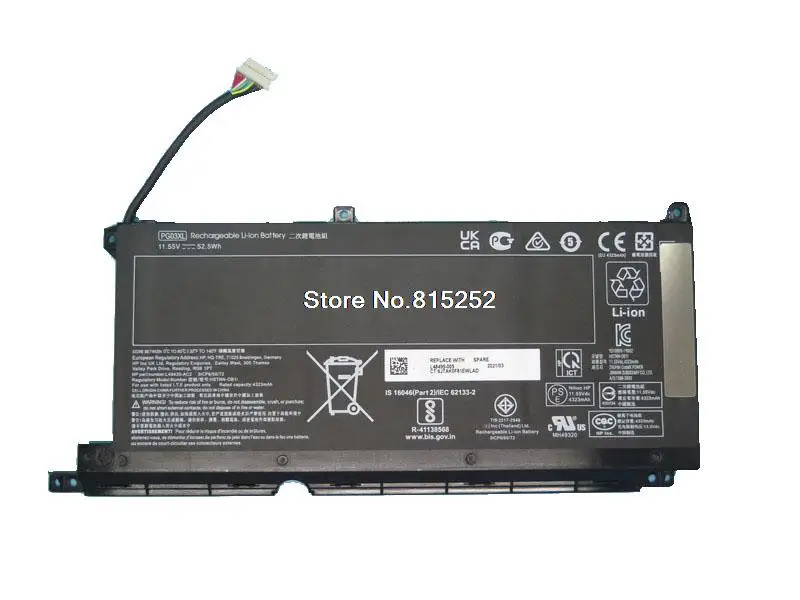 Laptop Battery For HP Pavilion 15-DK0000 15-DK0055WM 15-DK0056NR TPN-C141  PG03XL L48495-005 11.55V 52.5WH - AliExpress
