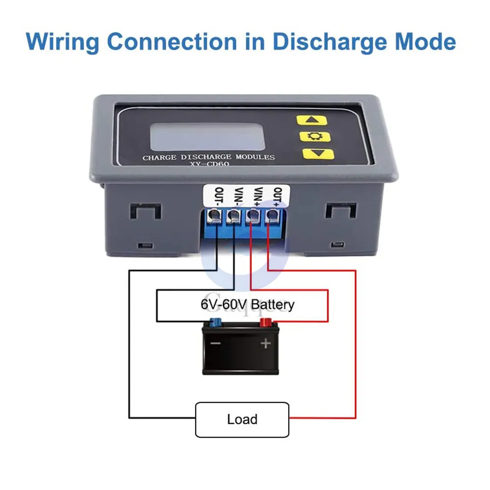 XY-CD60/XY-CD63 Battery Charger Discharger Controller Module DC 6-60V ow Voltage Current Protection Board LED Digital Display 4