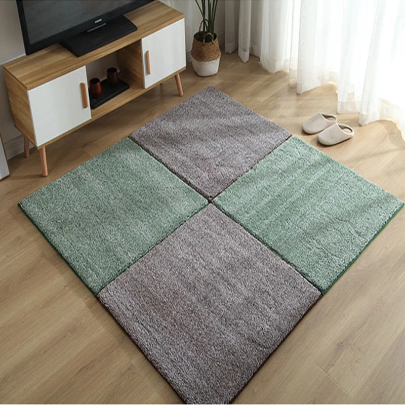 2 шт. нескользящий для пола ковер мягкий бархатный Коврик пазл детей ползать