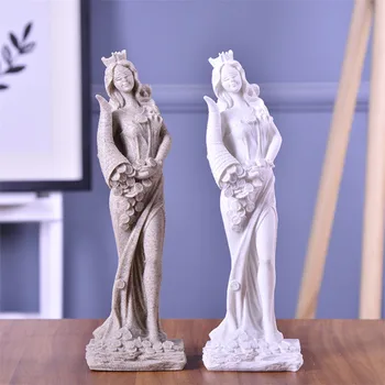 

CREATIVE SANDSTONE GODDESS OF WEALTH STATUE SCULPTURE HOME DECORATION WEALTH GODDESS FIGURINES MINIATURES VINTAGE HOME DECOR