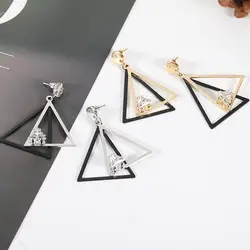 Корейская версия треугольные длинные серьги Современная Эра кристалл жемчуг Мода Temp era ment дикие женские Серьги Горячая Распродажа