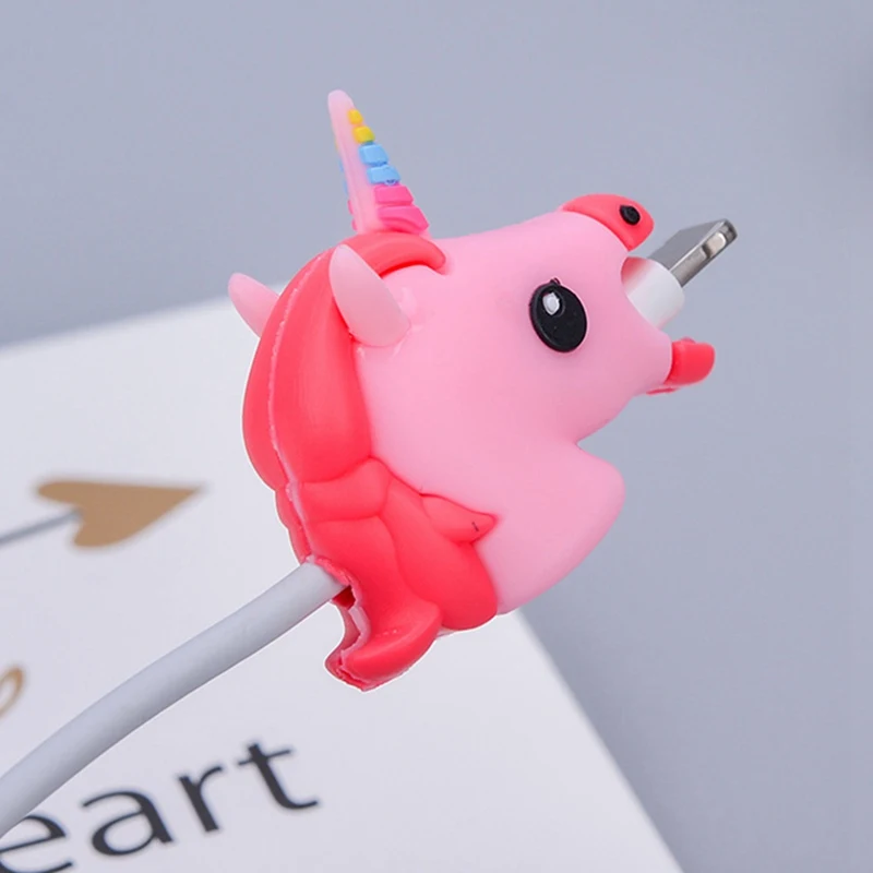 Прекрасный единорог Рисунок USB кабель-канал протектор защитный рукав для Iphone Xiaomi huawei usb зарядный кабель протектор