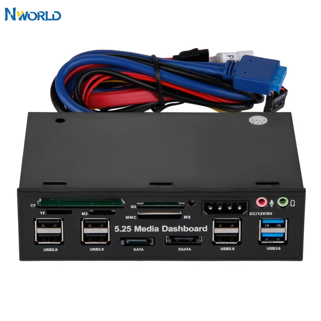 Лидер продаж кардридер Nworld Multifuntion для приборной панели 5 25 &quot USB 2 0 3 20 контактный e