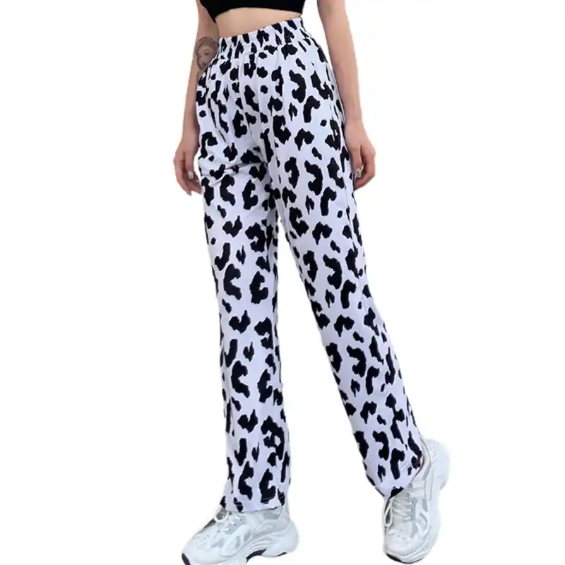 pantalon motif vache