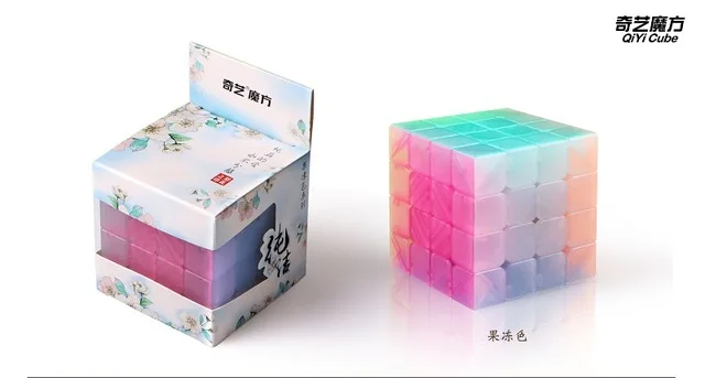 Newest QiYi Axis Magic Cube Jelly Color 2x2 3x3 4x4 5x5 Keychain Pyramid Professional Speed Cube Children Educational Toy 18