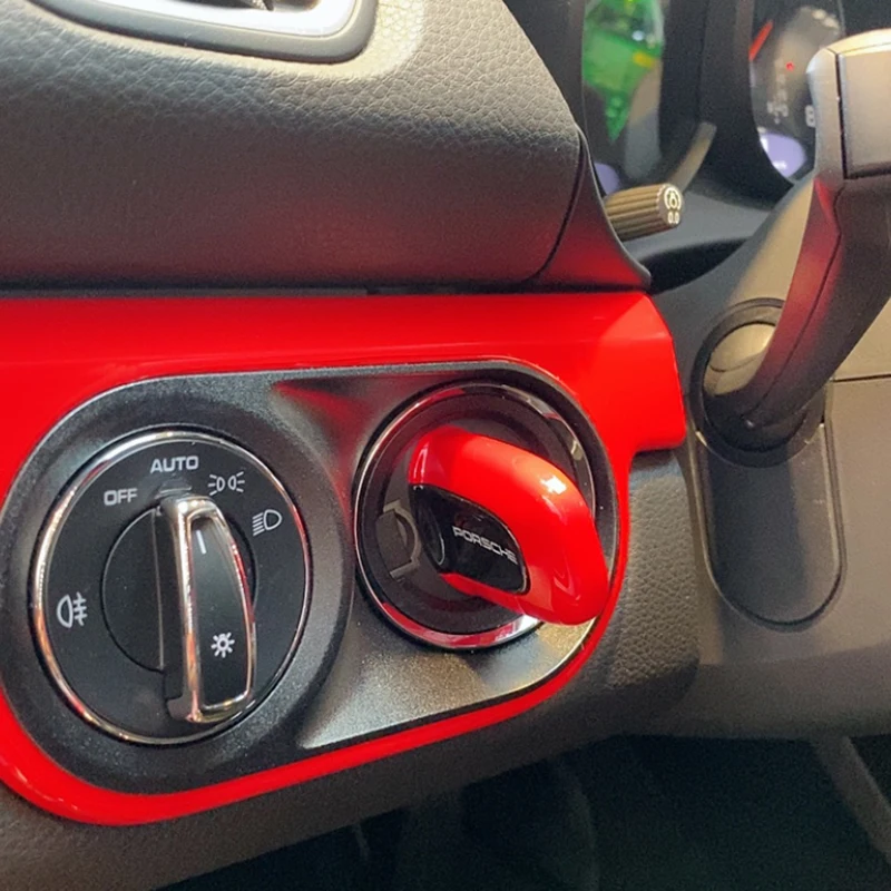 

start up button For Porsche one-click start key shell Cayenne 718 Paramela Macan interior modification decorative fake keychain