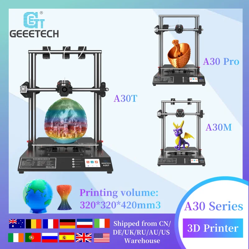 Geeetech A30m/a30t/a30 Pro 3d Printer Mixcolor Printing Silent High