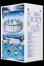 56451 год Bestway 488*122 см мощность встроенный фильтр лестница крышка и диспенсер 16 'x