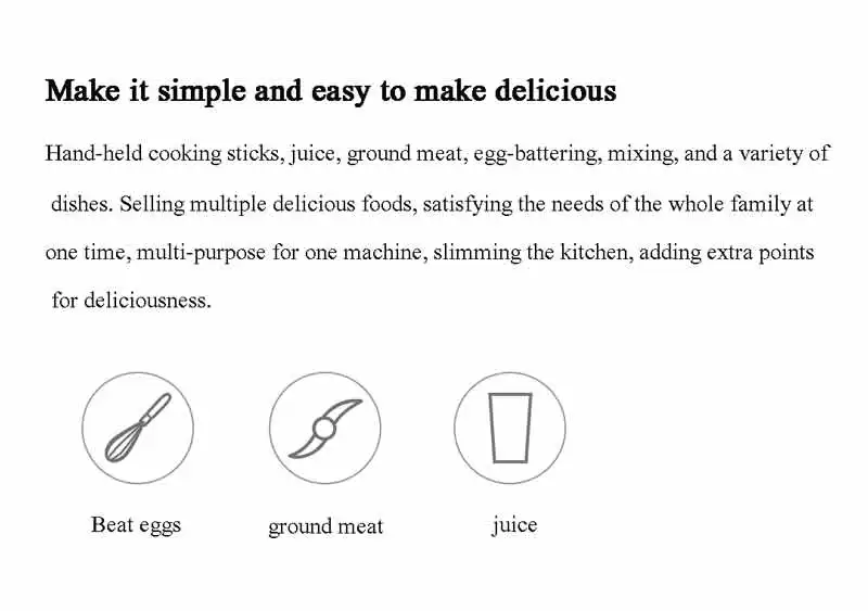 Xiaomi Ocooker Электрический Миксер ручной кухонный блендер уничтожитель овощей Соковыжималка Блендер Электрический кухонный пищевой процессорный микшер