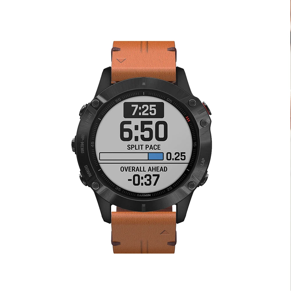 UEBN 22 мм Быстрый кожаный ремешок для Garmin Fenix 6 5 Plus Quatix 5 ремешок для Forerunner 935 945 Approach S60 S50 Ремешки для наручных часов