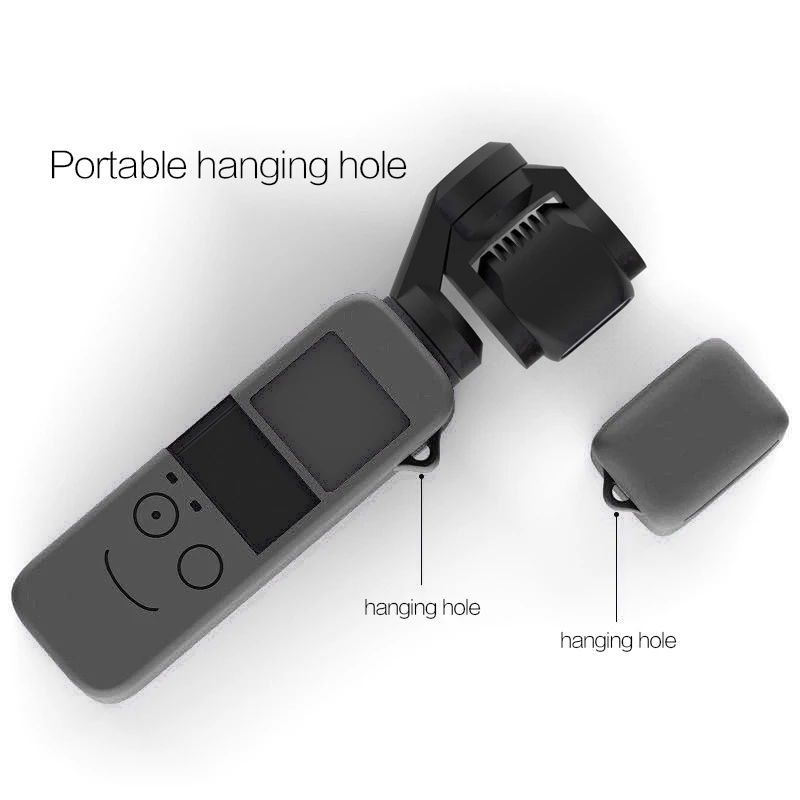Силиконовый чехол для DJI OSMO Pocket Action camera, мягкий чехол с 38 см силиконовым ремешком на шею