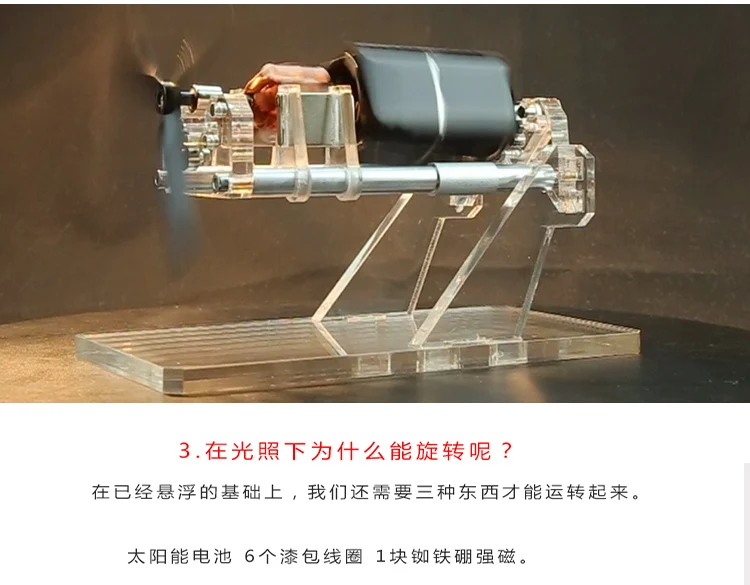 Dual axis design diy Double-layer fan blade magnetic levitation solar motor