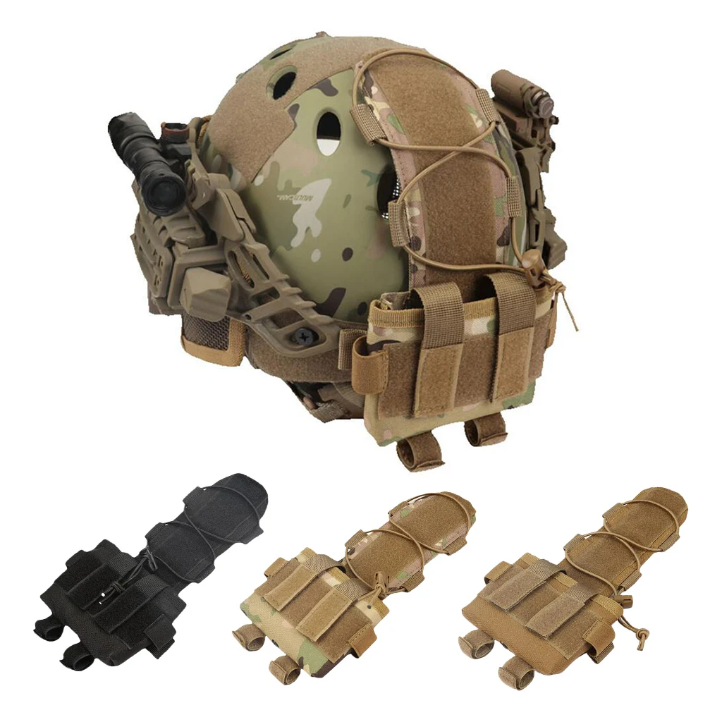 

Molle Helmet Pouch, Removable Helmet Accessories Utility Pouch Helmet Cover Counterweight Bag, Counterbalance Weight Bag