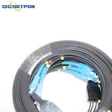 

Single-mode G675A1 core outdoor 3-steel 4-core 4SC/UPC-4SC/UPC connector outdoor drop-in optical fiber jumper with black jacket