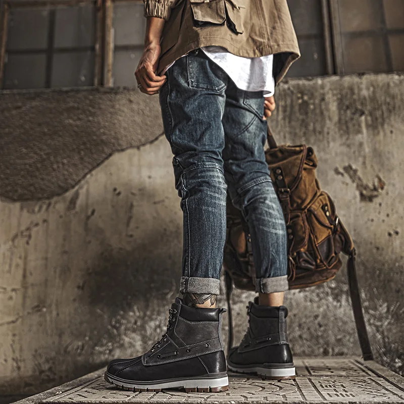 mens wear home high boot spring shoes bota long running hot winter and fashion sports brown boots man sale sneaker Sneaker para
